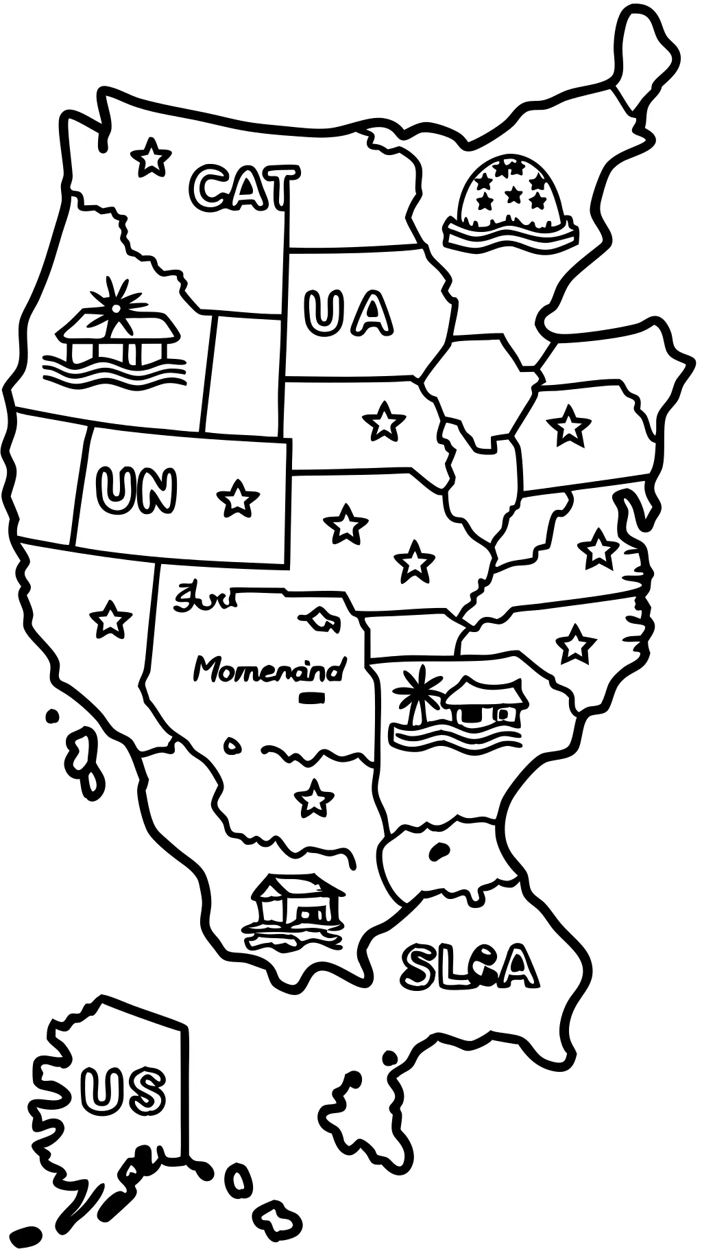 us states coloring pages